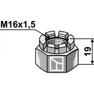 Корончатая гайка M16x1,5