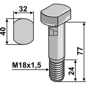 Болт M18x1,5 - 10.9