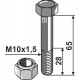 Болт со стопорной гайкой - M10 - 10.9