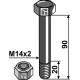 Болт со стопорной гайкой - M14x2 - 12.9