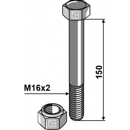 Болт шестигранный M16x150 - 10.9