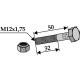 Болт со стопорной гайкой - M12x1,75 - 10.9