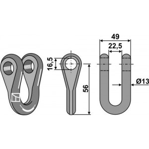 Соединительная серьга D16,5