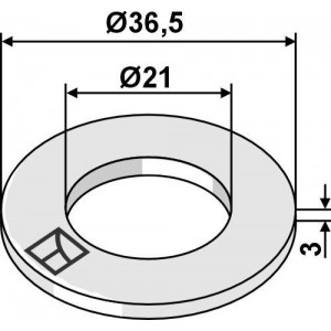 Шайба Ø36,5x3xØ21 - DIN7090 A20 HV200