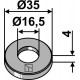 Шайба Ø35x4xØ16,5