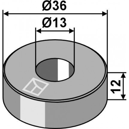 Втулка 12xØ36xØ13