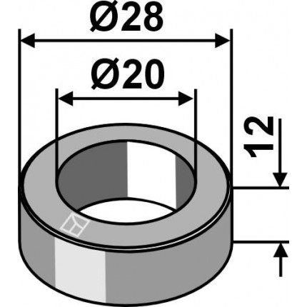 Втулка Ø28x12xØ20