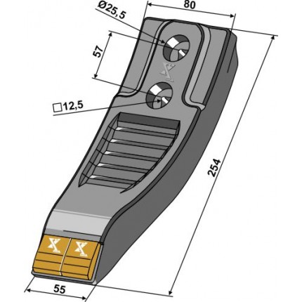 Наконечник лапы - Карбид