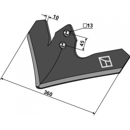 Стрельчатая лапа 360мм