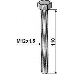 Шестигранный болт M12x1,5 - Оцинкованный - 8.8