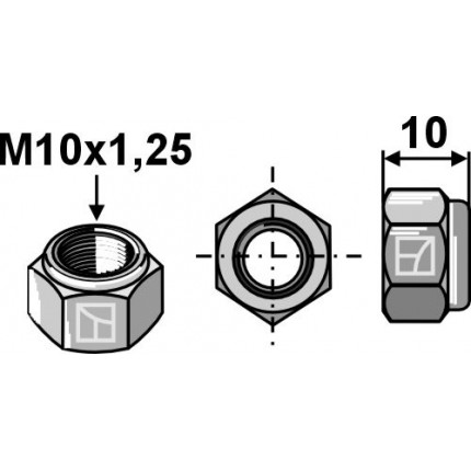 Гайка M10x1,25