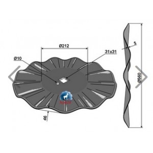 Диск волнистый Ø560x5