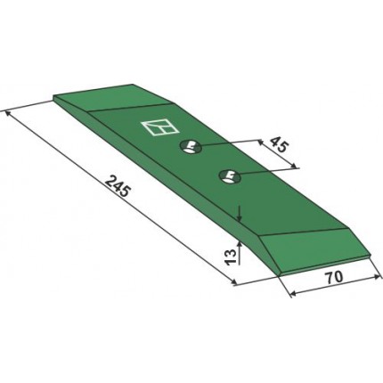 Долото DWSR 70х13 - правое