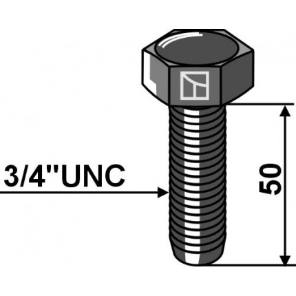 Болт шестигранный 3/4''UNC - 10.9