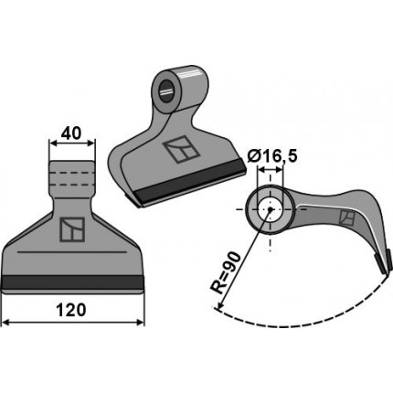 Било-молоток 120x40мм - PTA