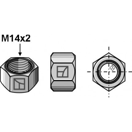 Шестигранная гайка M14